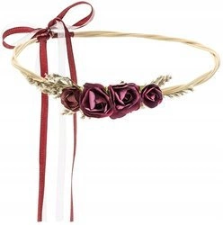 Wianek BORDOWY na głowę BOHO na WIECZÓR PANIEŃSKI