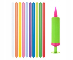 Balony Do Modelowania Rurki Modeliny Kolorowe mix z pompką roczek 20szt