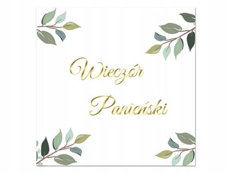 Serwetki papierowe na WIECZÓR PANIEŃSKI białe 20sz