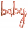 DUŻY Balon foliowy Różowe Złoto BABY na Urodziny Baby Shower Roczek 73x75cm