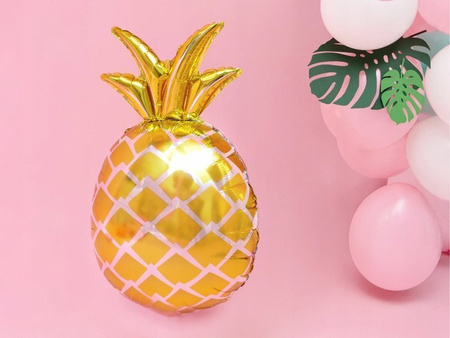 Balon foliowy Złoty Ananas 38x63cm na urodziny