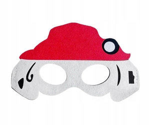 Maska filcowa PSIA BRYGADA STRAŻAK dla dzieci na KARNAWAŁ strój bal 20x12cm