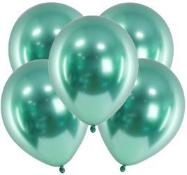Balony BUTELKOWA ZIELEŃ chromowane 30cm GLOSSY 5sz