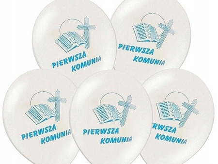 Balony Komunijne 30cm na Pierwszą Komunię 5szt