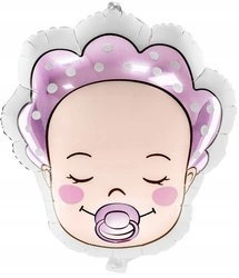 DUŻY Balon foliowy BOBAS DZIEWCZYNKA BABY SHOWER