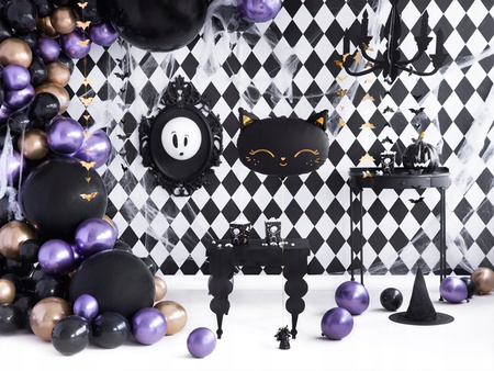 Pudełka BOO! Czarne na Popcorn Słodyczne Duch Dynia Szkielet Halloween 6szt