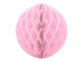 Kula bibułowa JASNA RÓŻOWA 30cm na Urodziny Wesele