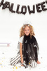 Duży Balon foliowy Czarny HALLOWEEN Napis Baner Girlanda Ozdoba 280x46cm