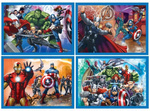 Puzzle ODWAŻNI AVENGERS Hulk Iron Man Thor Kapitan Ameryka MARVEL 4w1 TREFL