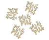 Konfetti drewniane MR i MRS 4x4cm 18 szt stół ślub
