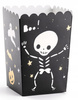 Pudełka BOO! Czarne na Popcorn Słodyczne Duch Dynia Szkielet Halloween 6szt