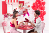 Duży Balon foliowy Kupidyn Serce urodziny roczek party Walentynki 82x99cm