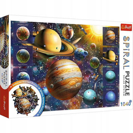 Puzzle SPIRALNE Układ Słoneczny KOSMOS układanka 1040el PREZENT TREFL 12+