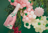 Duży Balon foliowy Kwiat Różowy Kwiatek na urodziny roczek party 70x62cm