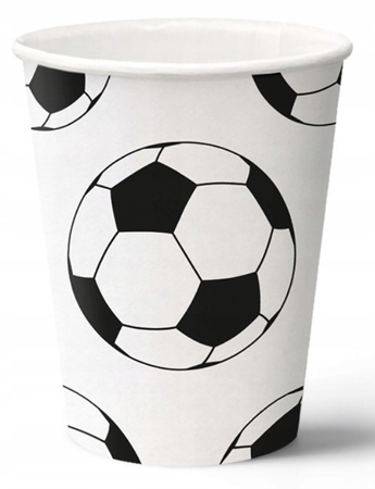 Kubeczki Piłkarskie Piłka Nożna na Urodziny Roczek Soccer Ball 250ml 8szt