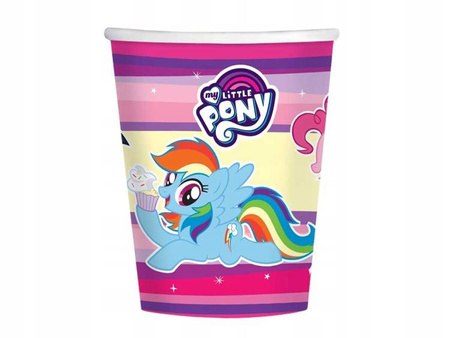 Kubeczki MY LITTLE PONY papierowe na urodziny 8szt