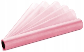 Organza gładka JASNA RÓŻOWA dekoracyjna rolka na stół Ślub urodziny 0,16x9m