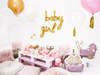 DUŻY Balon foliowy Złoty Napis GIRL na Urodziny Baby Shower Roczek 77x70cm