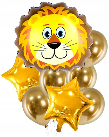 Zestaw balony foliowe LEW na urodziny roczek 8szt