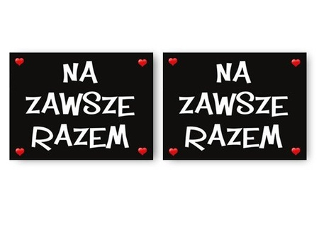 Naklejki NA ZAWSZE RAZEM pod buty dla męża i żony