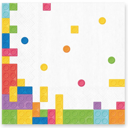 Serwetki KLOCKI papierowe 33x33cm 10szt na roczek