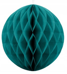 Kula bibułowa Honeycomb Turkus Lagoon Blue wisząca na Urodziny Wesele 20cm