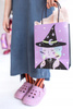 Duża Torebka na Prezenty Cukierki Czarownica Wiedźma na Halloween 8x14x18cm