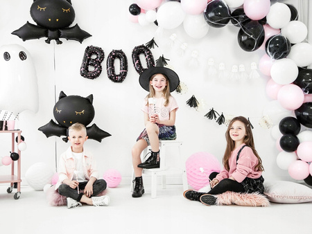 Duży Balon foliowy Nietoperz Czarny Dekoracja na Urodziny Halloween 80x52cm