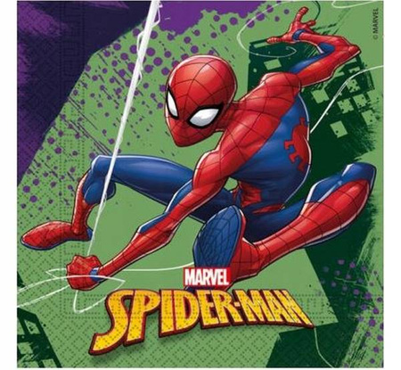 Serwetki KOLOROWE SPIDERMAN papierowe 33x33cm 20sz