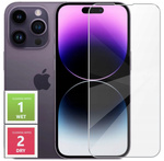 Szkło Hartowane Ochronne 9H do Apple iPhone 14 Pro 6,1" + 2x ściereczki