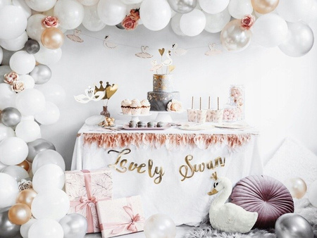 Kubeczki LOVELY SWAN papierowe na urodziny 6szt