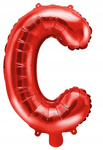 Balon CZERWONY foliowy Litera C alfabet napis na ślub urodziny roczek 40cm