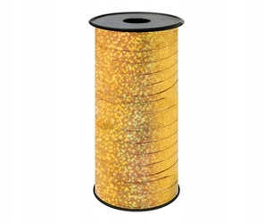 Wstążka ZŁOTA Holograficzna do balonów 92m 5mm