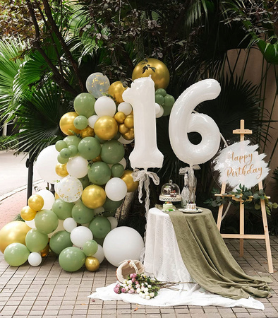 Balon foliowy CYFRA BIAŁA 1 na urodziny jubileusz rocznicę imprezę 100cm