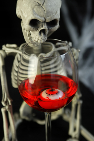 Elegancka świeczka pływająca OKO dysk BIAŁY Ozdoba na Stół Halloween 4cm