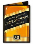 Zaproszenia na 50 urodziny whisky JOHNNIE 10szt