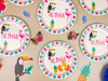 Talerzyki papierowe Aloha Hawajskie na Urodziny Roczek Party 18cm 6szt