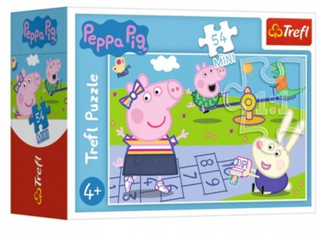 MINI Puzzle ŚWINKA PEPPA plac zabaw układanka PREZENT dla dzieci 54el TREFL