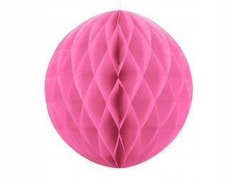 Kula bibułowa RÓŻOWA 20cm na Urodziny Wesele 1szt