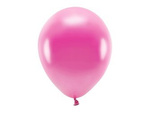 Balony ECO 30cm metaliczne FUKSJA 10szt urodziny