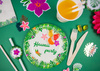Zestaw Talerzyki Kubeczki Hawaii Hawajskie na Urodziny Roczek Party 12szt