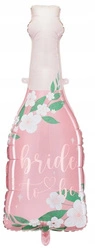 Balon foliowy RÓŻOWE ZŁOTO butelka szampan BRIDE TO BE na WIECZÓR PANIEŃSKI