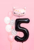 Balon CZARNY foliowy CYFRA 5 na urodziny jubileusz rocznicę imprezę 100cm