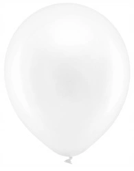 Balony Rainbow BIAŁE PERŁOWE 30cm metalizowane x10