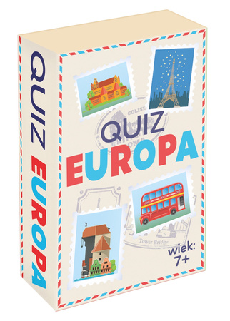 GRA mini QUIZ EUROPA edukacyjna rodzinna karciana obrazkowa PREZENT 7+