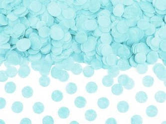 Konfetti Błękitne Kółka bibułowe 15g na urodziny
