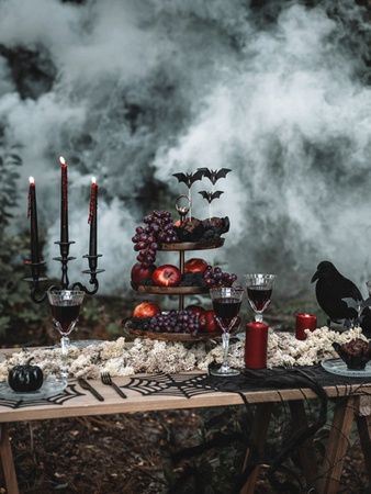 Pikery Czarne Nietoperze Dekoracja na tort muffinki babeczki Halloween 6szt