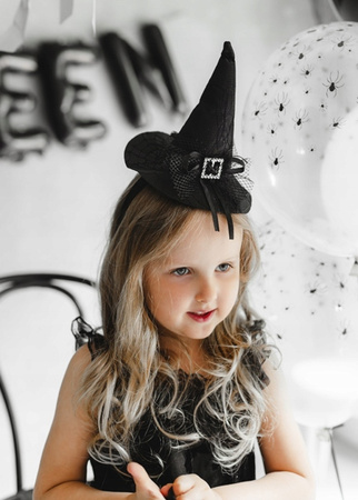 Opaska Kapelusz Czarownicy Strój Przebranie Dekoracja na Halloween 17x28cm