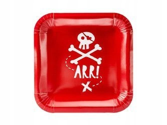 Talerzyki Piraci papierowe na urodziny 20cm 6szt.