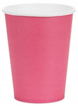 Kubeczki Papierowe Ciemne Różowe na Urodziny Roczek Komunię Ślub 250ml 6szt
